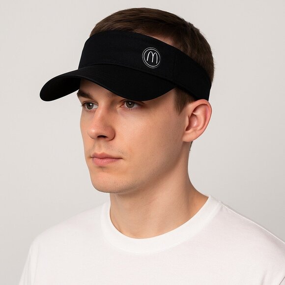 McDonald’s Black Adjustable Visor Hat – 100% Recycled Polyester – Employee Unifo - Picture 4 of 4